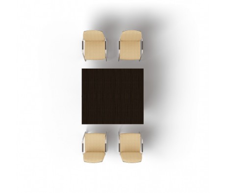 Стол 140х126х73,5 для совещаний металлические опоры, центральный модуль Multimeeting цвет венге