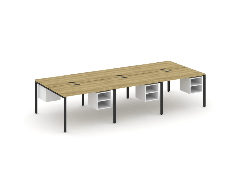 Рабочая станция двухсторонняя с подвес. тумбами на 6 мест CN.DRS-147 4140x1480x750 Концепт / Concept