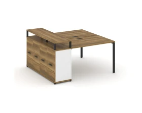 Рабочая станция с опорным распаш. шкафом с верх. горизонтом CN.DRS-222 W 1600x1480x917 Концепт / Concept images
