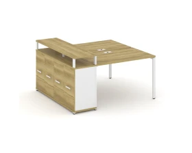 Рабочая станция с опорным распаш. шкафом с верх. горизонтом CN.DRS-222 W 1600x1480x917 Концепт / Concept images