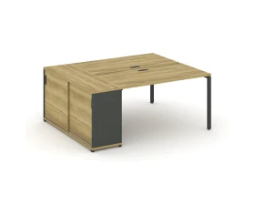 Рабочая станция с опорным шкафом-купе CN.DRS-233 W 1400x1480x750 Концепт / Concept images