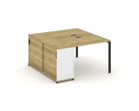 Рабочая станция с опорным шкафом-купе CN.DRS-233 W 1400x1480x750 Концепт / Concept images