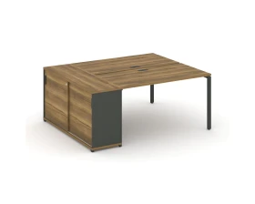 Рабочая станция с опорным шкафом-купе CN.DRS-233 W 1400x1480x750 Концепт / Concept images