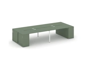 Рабочая станция с опорными шкафами-купе CN.DRS-277 W 2800x1480x750 Концепт / Concept images