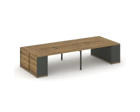 Рабочая станция с опорными шкафами-купе CN.DRS-280 W 4000x1480x750 Концепт / Concept images