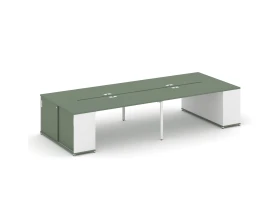 Рабочая станция с опорными шкафами-купе CN.DRS-280 W 4000x1480x750 Концепт / Concept images