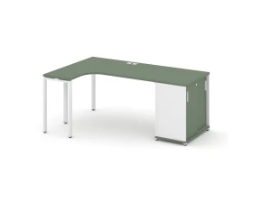 Стол эргономичный с опорным шкафом-купе CN.SA-217(L) W 1800x1180x750 Концепт / Concept images