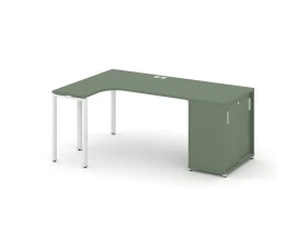 Стол эргономичный с опорным шкафом-купе CN.SA-218(L) W 2000x1180x750 Концепт / Concept images