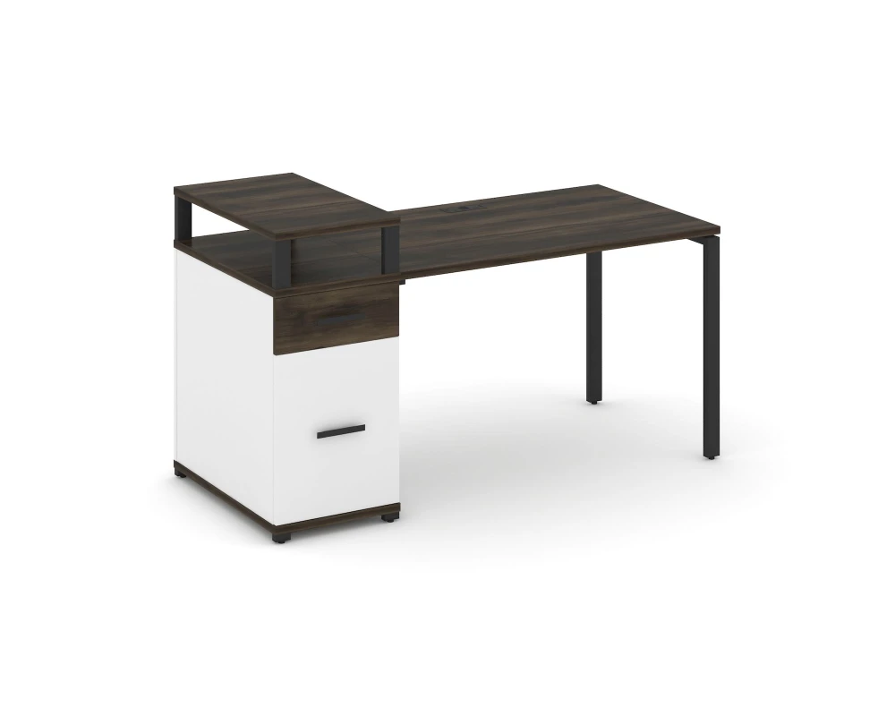 Стол рабочий с 1 опорной тумбой CN.SP-414 W 1600x720x917 Концепт / Concept