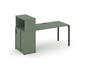 Стол рабочий с опорным шкафом-купе с надставкой низ. CN.SP-239 B 1800x720x1140 Концепт / Concept images