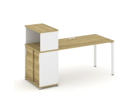 Стол рабочий с опорным шкафом-купе с надставкой низ. CN.SP-239 W 1800x720x1140 Концепт / Concept images