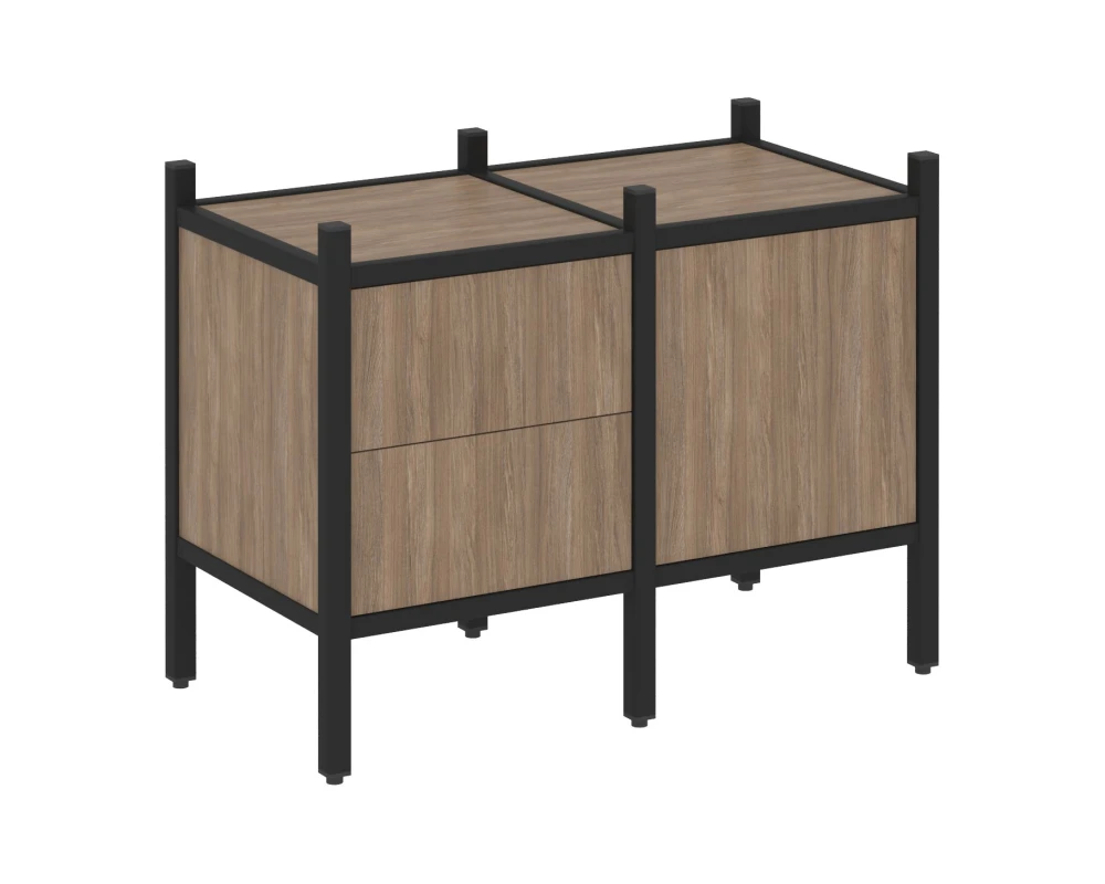 Прямой стеллаж L-01 862x446x636 Лофт / Loft