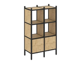 Прямой стеллаж L-03 862x446x1458 Лофт / Loft images