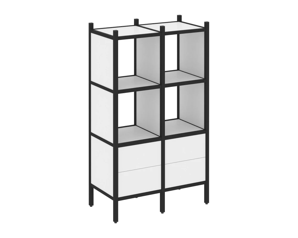 Прямой стеллаж L-03 862x446x1458 Лофт / Loft