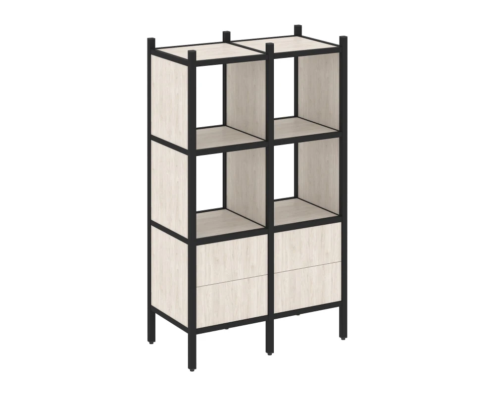 Прямой стеллаж L-03 862x446x1458 Лофт / Loft