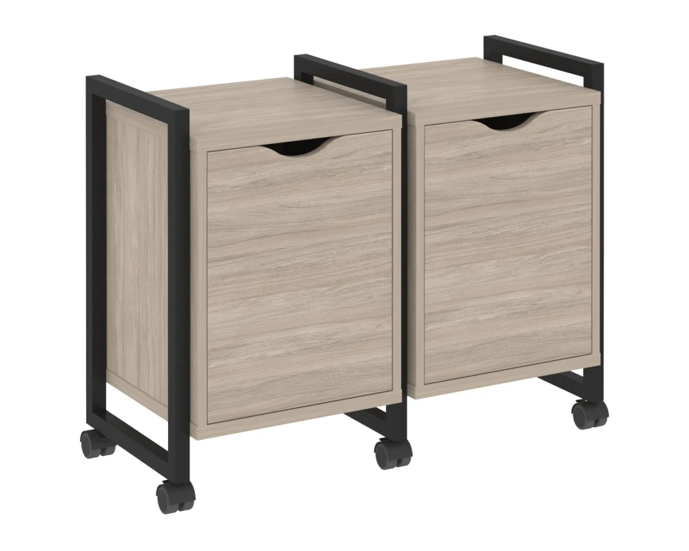 Тумба на колесных опорах наборная. Вариант №2 970х460х767 Лофт / Loft