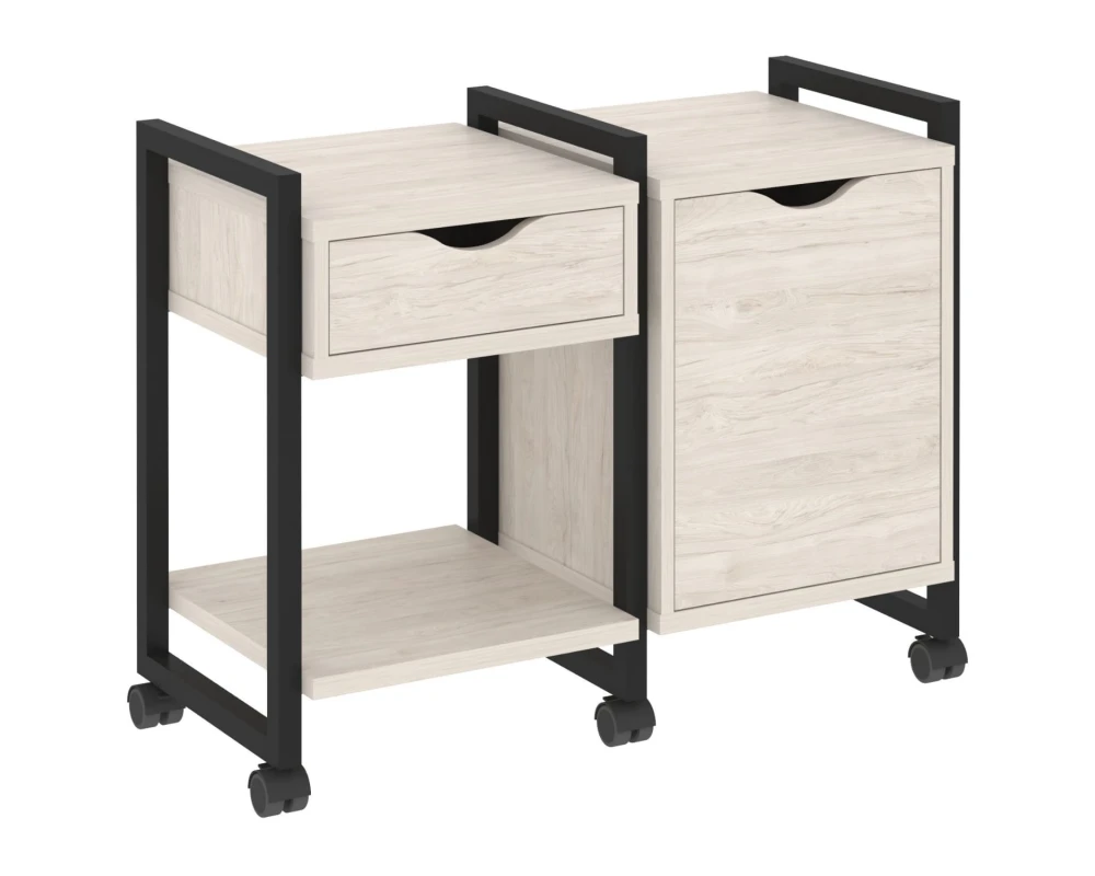 Тумба на колесных опорах наборная. Вариант №3 970х460х767 Лофт / Loft