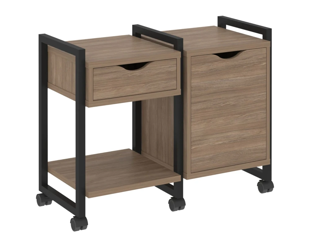 Тумба на колесных опорах наборная. Вариант №3 970х460х767 Лофт / Loft