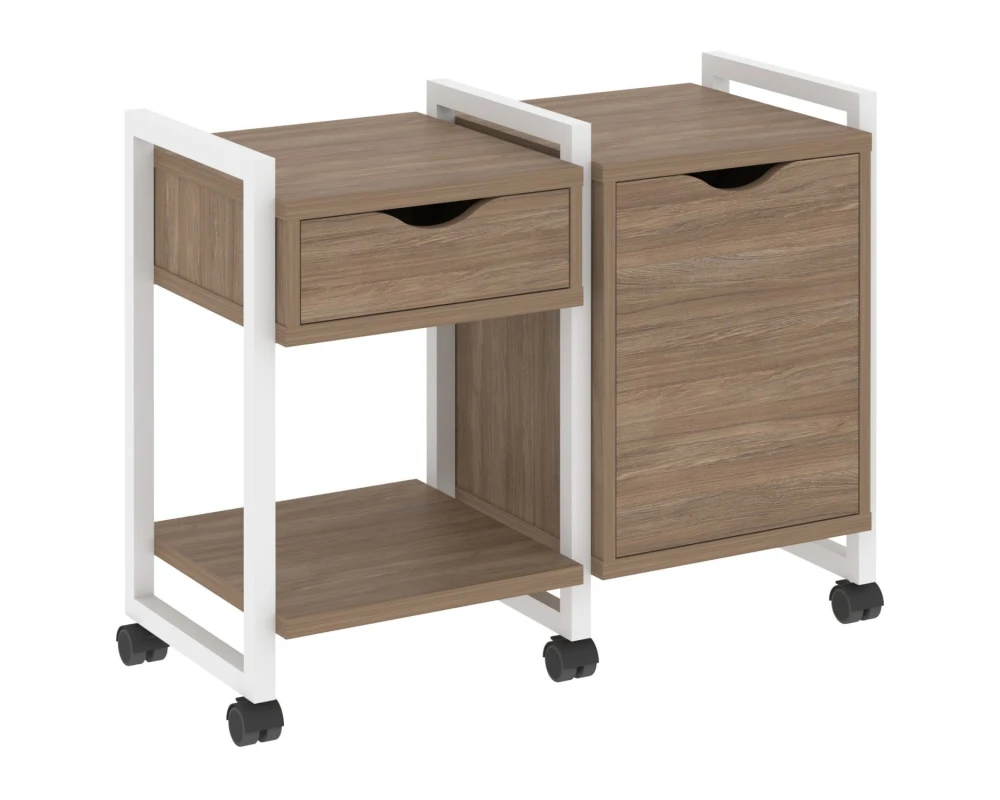 Тумба на колесных опорах наборная. Вариант №3 970х460х767 Лофт / Loft