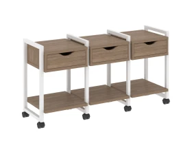 Тумба на колесных опорах наборная. Вариант №4 1440х460х767 Лофт / Loft images
