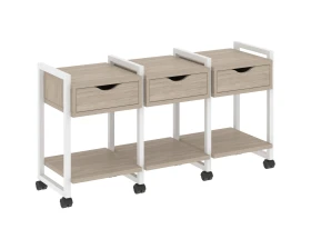Тумба на колесных опорах наборная. Вариант №4 1440х460х767 Лофт / Loft images