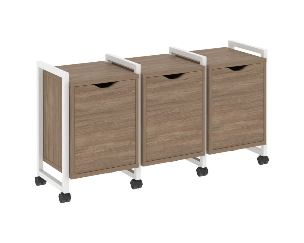 Тумба на колесных опорах наборная. Вариант №5 1440х460х767 Лофт / Loft