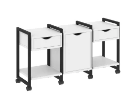 Тумба на колесных опорах наборная. Вариант №6 1440х460х767 Лофт / Loft images