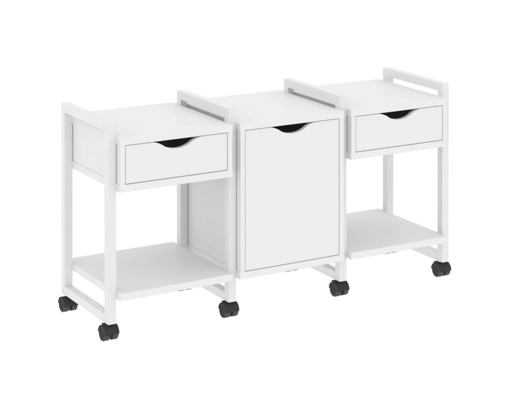 Тумба на колесных опорах наборная. Вариант №6 1440х460х767 Лофт / Loft