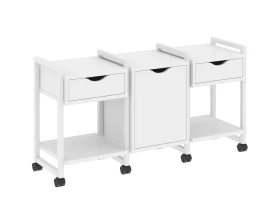 Тумба на колесных опорах наборная. Вариант №6 1440х460х767 Лофт / Loft images