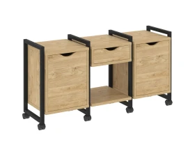 Тумба на колесных опорах наборная. Вариант №7 1440х460х767 Лофт / Loft images