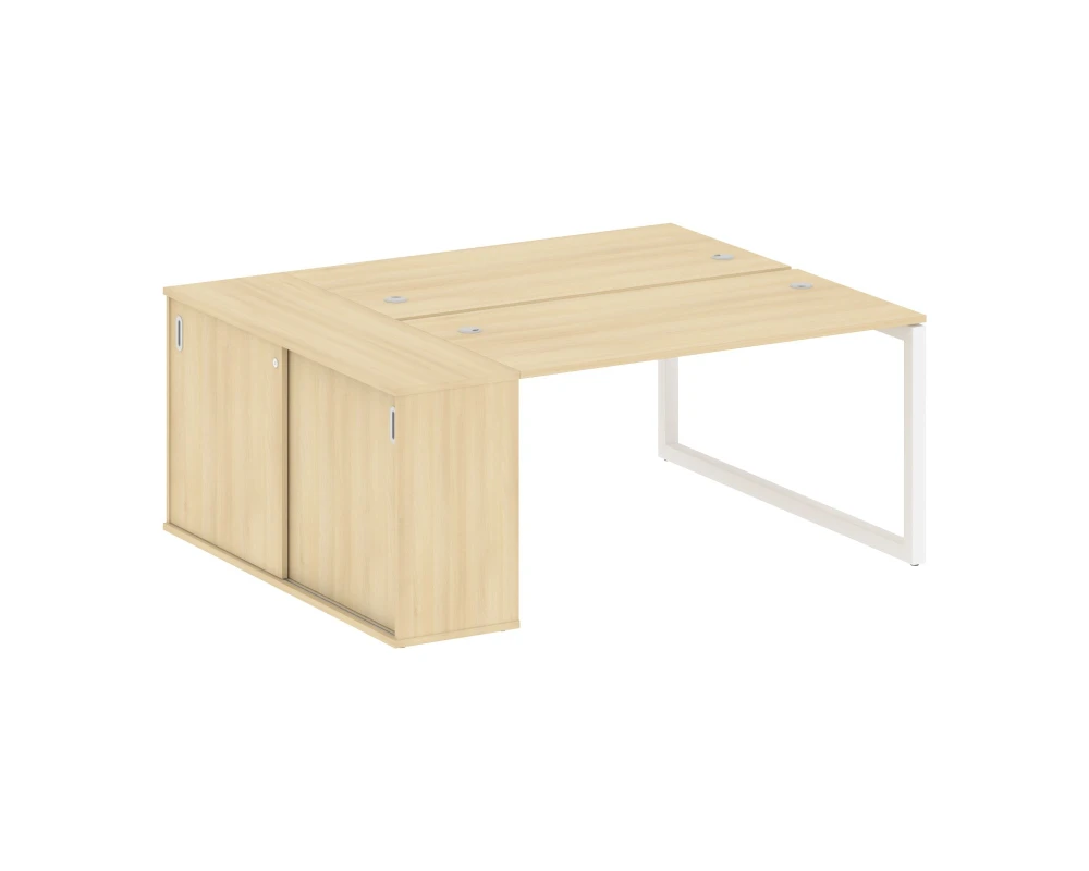 Рабочая станция с шкафом-купе на О-образном м/к 1810x1475x750 Метал Систем Куатро 5x5 / Metal System Quattro 5x5