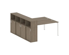 Рабочая станция с шкафом-купе на П-образном м/к 2010x2332x1098 Метал Систем Куатро 5x5 / Metal System Quattro 5x5 images