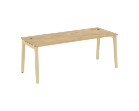 Стол рабочий руководителя, опоры - массив дерева 198x80x75 Оникс Вуд Директ / Onix Wood Direct images