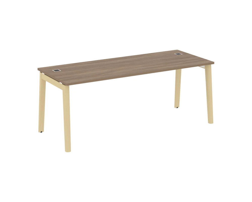 Стол рабочий руководителя, опоры - массив дерева 198x80x75 Оникс Вуд Директ / Onix Wood Direct