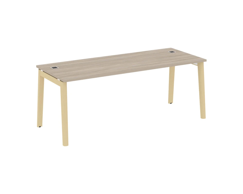 Стол рабочий руководителя, опоры - массив дерева 198x80x75 Оникс Вуд Директ / Onix Wood Direct