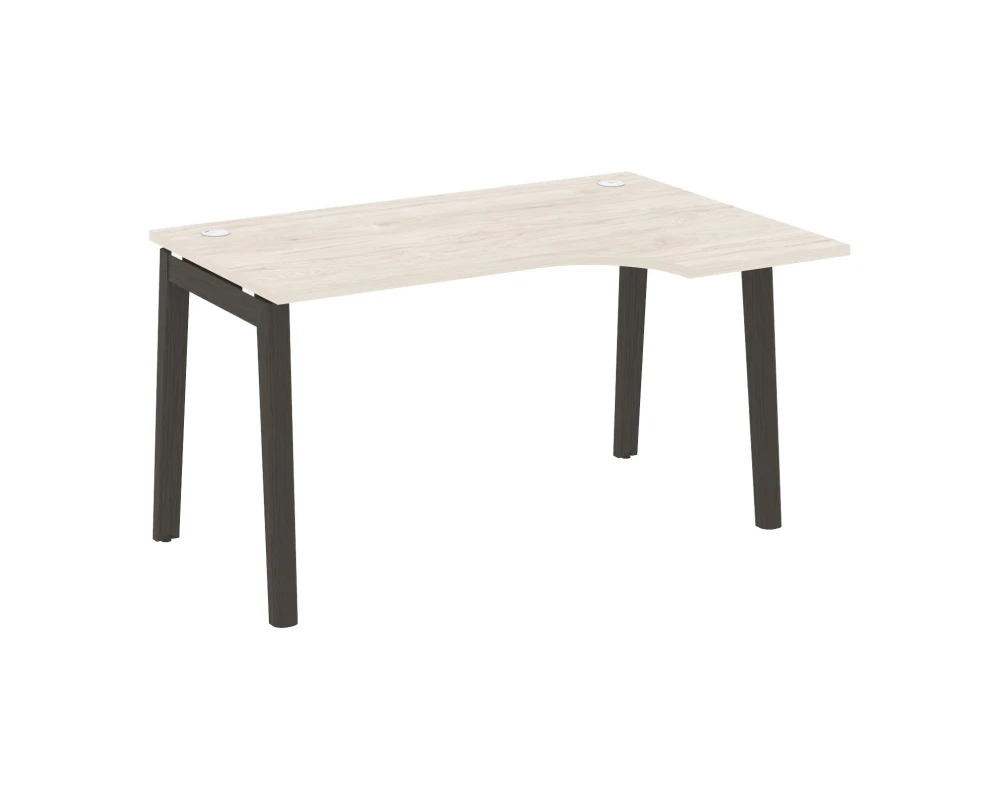 Стол эргономичный правый, опоры - массив дерева 138x98x75 Оникс Вуд / Onix Wood