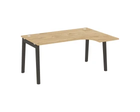 Стол эргономичный правый, опоры - массив дерева 158x118x75 Оникс Вуд / Onix Wood images