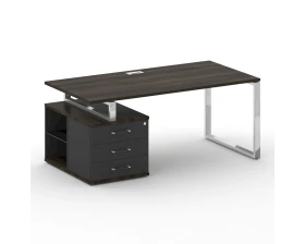 Стол для руководителя с опорной тумбой , левый 180 Шифт / Shift images