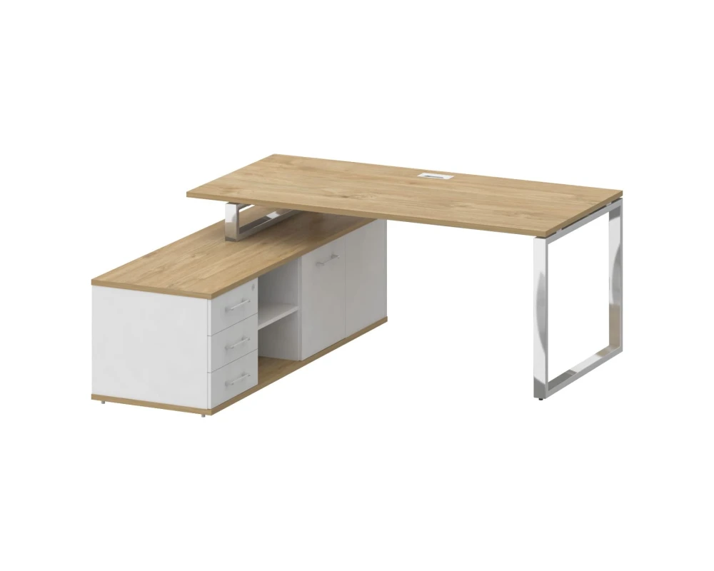 Стол для руководителя с опорной греденцией , левый 180 Шифт / Shift