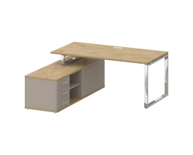 Стол для руководителя с опорной греденцией , левый 180 Шифт / Shift images