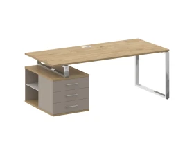 Стол для руководителя с опорной тумбой , левый 200 Шифт / Shift images