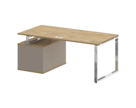 Стол для руководителя с опорной тумбой , правый 180 Шифт / Shift images