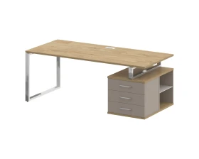 Стол для руководителя с опорной тумбой , правый 200 Шифт / Shift images