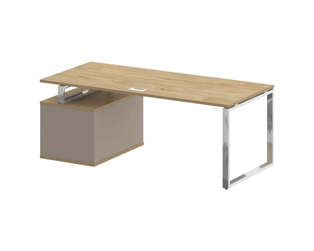 Стол для руководителя с опорной тумбой , правый 200 Шифт / Shift