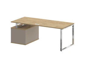 Стол для руководителя с опорной тумбой , правый 200 Шифт / Shift images