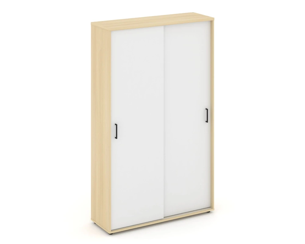 Шкаф-купе для одежды с полками и выдвижной штангой в каждой секции 1200x400x1982 зад. стенка HDF Стайл Проджект / Style Project