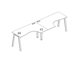 Рабочая станция эргономичная Классика каркас TRE (2х120) A4.PRO images