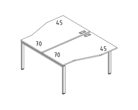 Рабочая станция столы Техно" каркас UNO (2х160) A4.PRO images