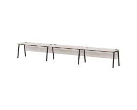 Линейный кластер на 3 рабочих места 5400х700х750 Лавана Стил / Lavana Steel images