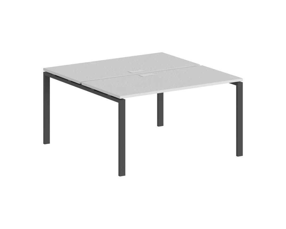 Рабочая станция 1400x1238х750 профиль антрацит: 60x30 Сигма / Sigma Белый